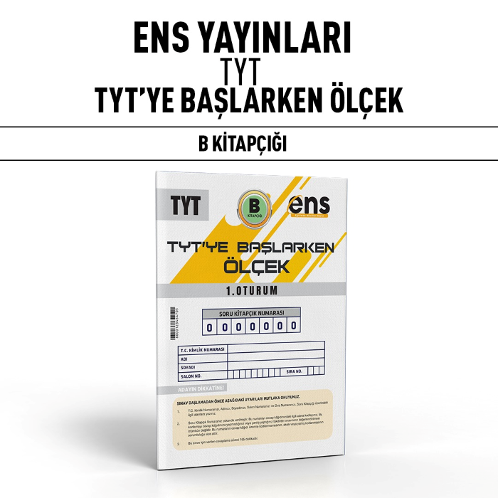 ENS TYT YE BAŞLARKEN ÖLÇEK SNV 3-B - 2024-25